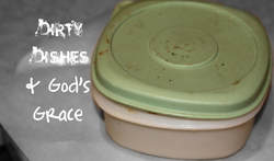 Dirty Dishes & God's Grace: A testimony of His Goodness when a dirty plastic storage container is found on the curb.