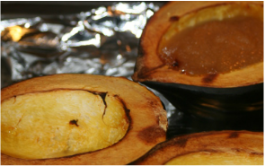 Roasted Acorn Squash with Applesauce- Gluten, Dairy, Egg Free