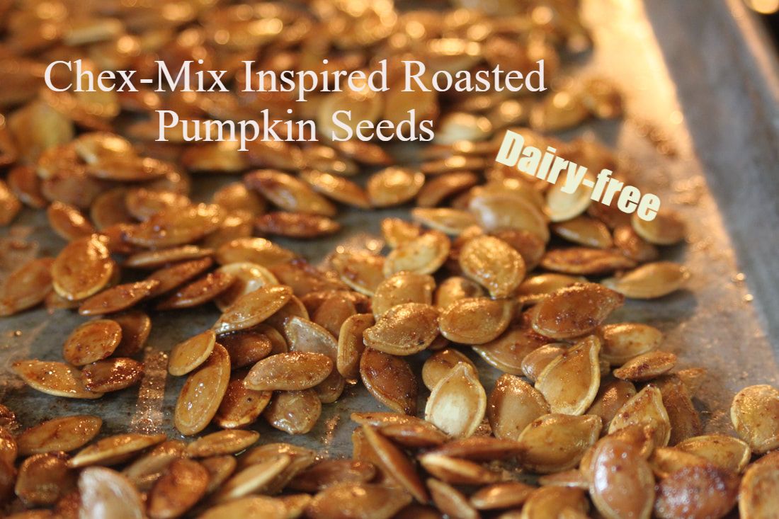 Chex-Mix Inspired Roasted Pumpkin Seeds: Gluten-free Dairy-Free Recipe